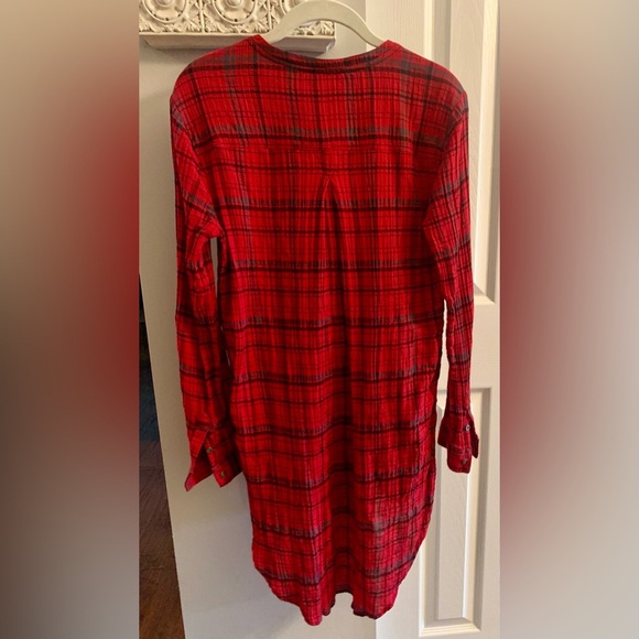 HOLDING HORSES Anthropologie Red Plaid Button Down Shirt - SZ XS - Picture 7 of 10